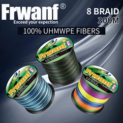 Frwanf-sedal de pesca trenzado de 8 hebras, 300M, multifilamento, pesca de carpa, camuflaje trenzado japonés, accesorios de pesca, línea de PE