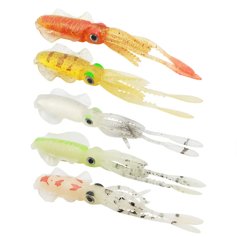 SeaYolo-señuelo de calamar suave luminoso/UV, plantilla de calamar, Señuelos de Pesca para pesca en el mar, cebo Wobbler de 6,5/9,5/12/15cm - imagen 5