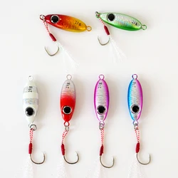 Cucharas Jigging Micro Metal de fundición para pesca en agua salada