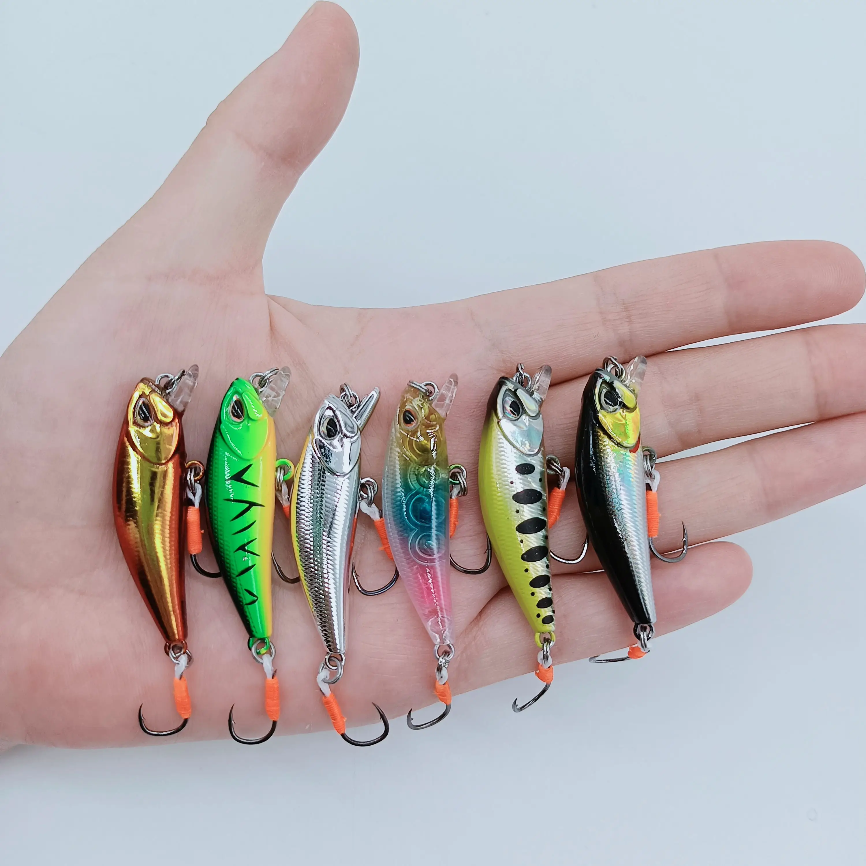 DUODUOYU-Mini señuelo de pesca de pececillos, 1 piezas, 3,5g/4,5 cm, Wobblers pequeños Isca, Swimbait Artificial, aparejos de pesca de lubina - imagen 3
