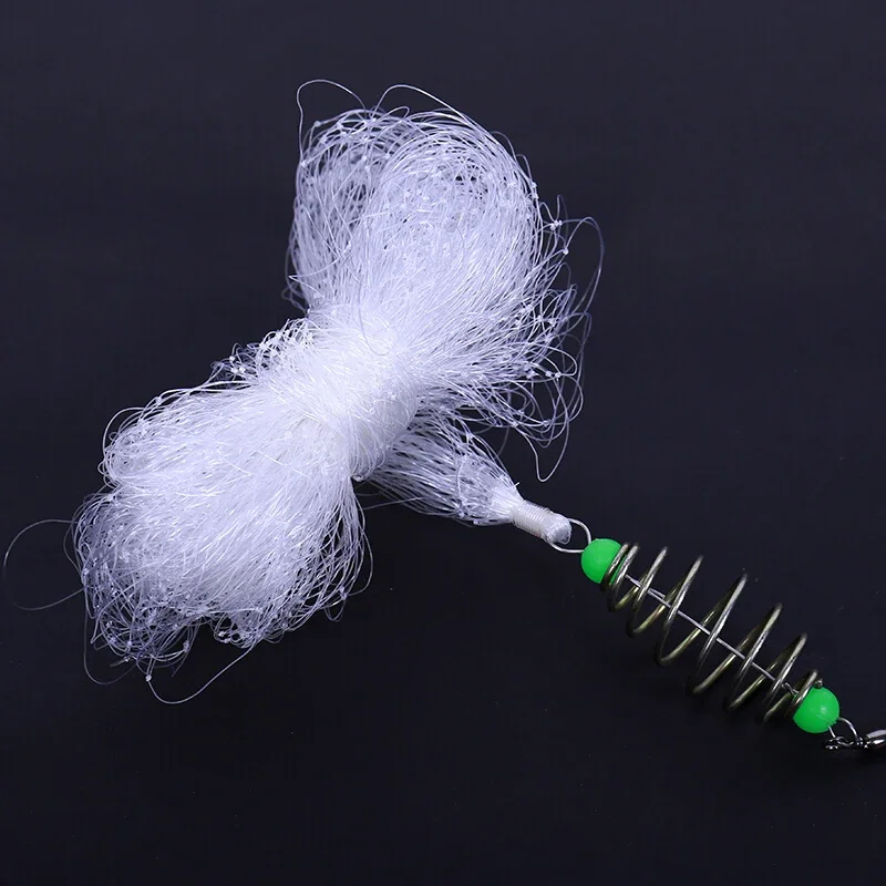 4 unids/lote red de pesca de resorte de cobre con cuentas luminosas 4/6/8/10/12 #   Red de malla para pesca nocturna, aparejos de pesca J020 - imagen 4