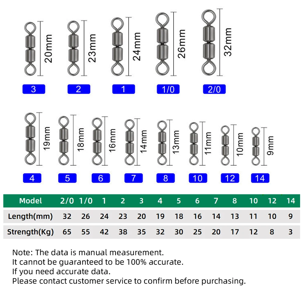 DNDYUJU-conector de anzuelo dúplex de 30 piezas, barril giratorio de pesca de latón, aparejos de pesca de agua salada, accesorios de pesca - imagen 2