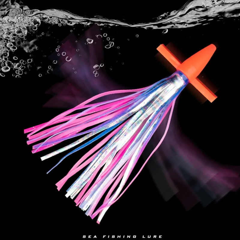 TR005 7 pulgadas/25g 9 pulgadas/52g agua salada suave mar pájaro Teaser superficie de curricán señuelos gran juego brillo Marlin atún señuelo de pesca - imagen 5