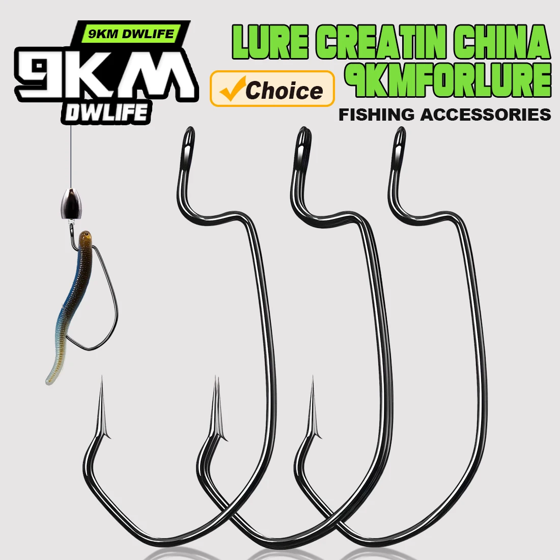 Anzuelo 9KM EWG Wide Gap para lubina y perca