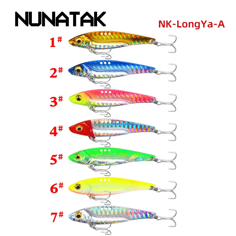 NUNATAK-señuelo VIB de Metal, 8g/13g/16g/20g/25g/30g, cebo duro para pececillos, cebo de Metal que se hunde, señuelo para lubina, señuelos VIB brillantes con láser de mar - imagen 2