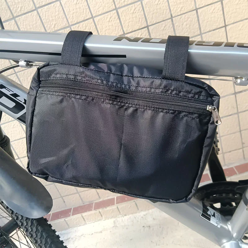 Bolsa negra duradera para bicicleta de montaña, con compartimento para batería y diseño triangular, accesorios para bicicleta, bolsa de ciclismo de poliéster, 1 ud. - imagen 5