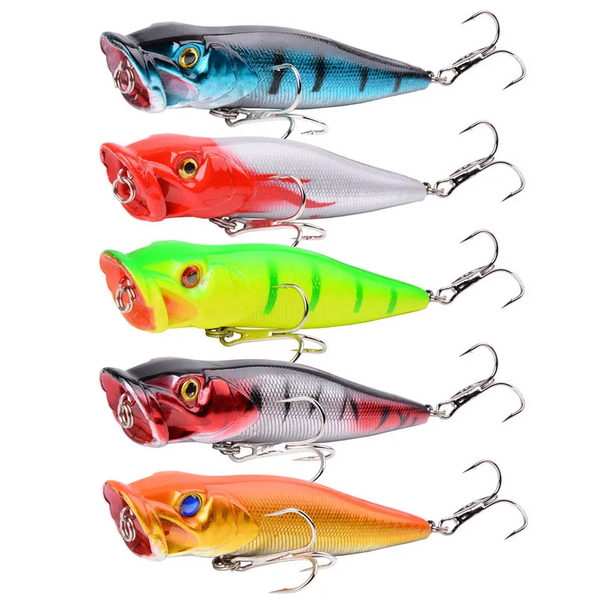 Aorace 1 Uds. Señuelo de pesca Popper grande cebo de pesca Artificial Crankbait Wobbler anzuelo de acero alto en carbono Señuelos de pesca - imagen 3