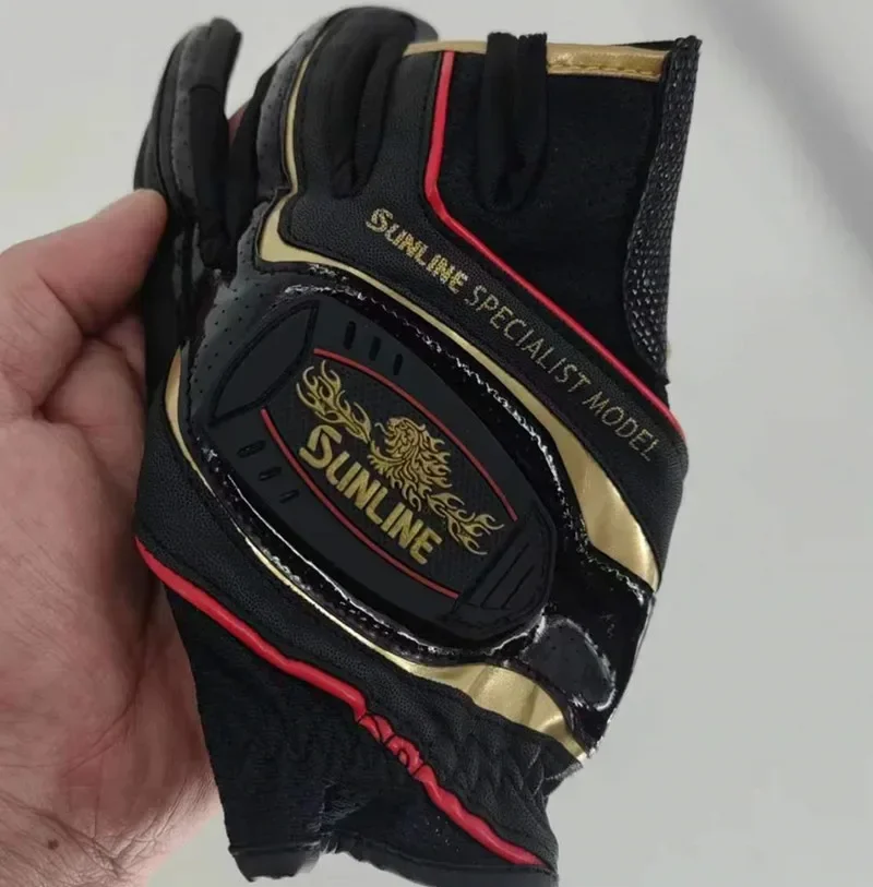 Guantes de pesca Sunline – Cuero antideslizante tres dedos - imagen 3