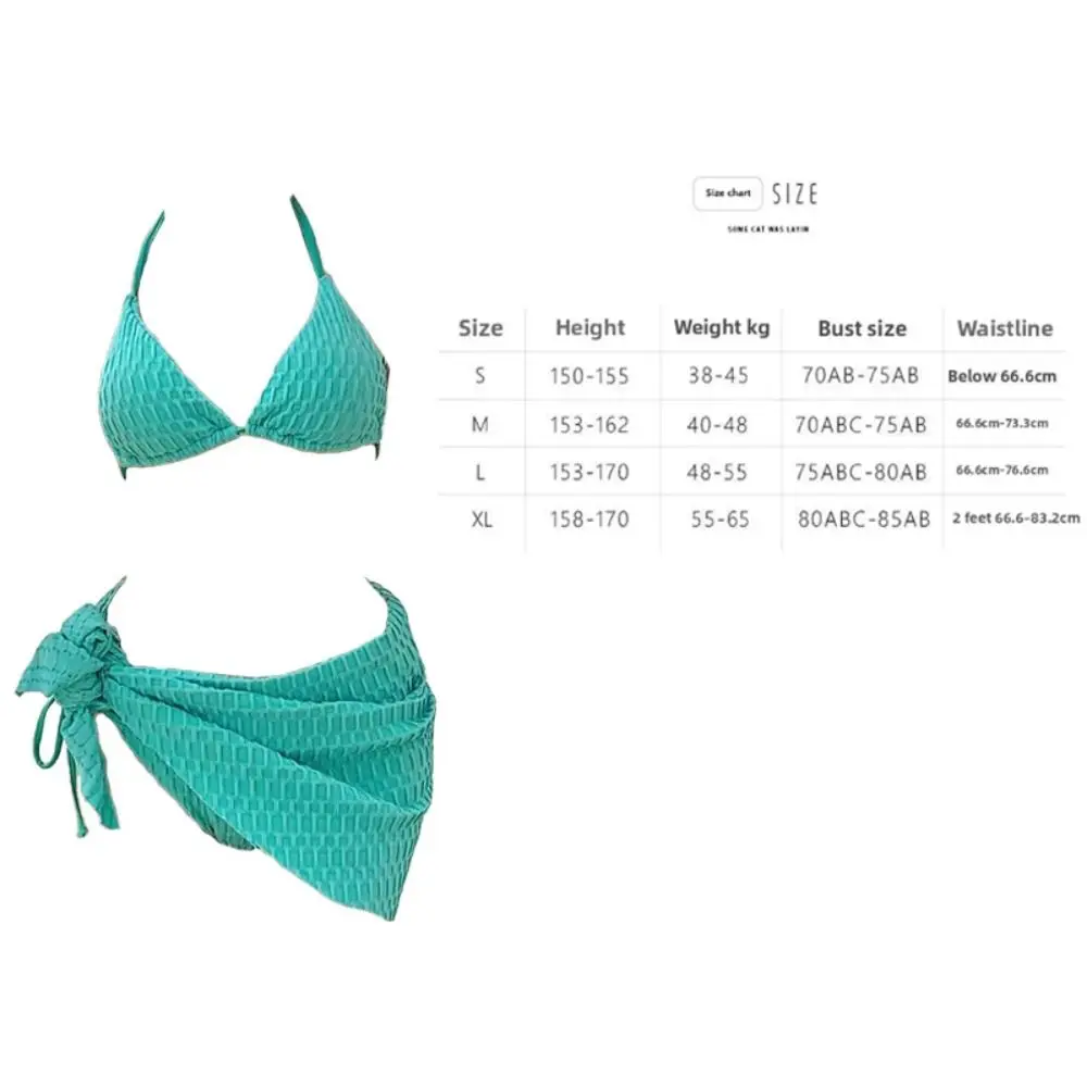 Traje de baño de Color sólido, Bikini triangular con diseño de cordones azul cielo, conjunto de Bikini de corte adelgazante con pecho recogido, pecho pequeño - imagen 3