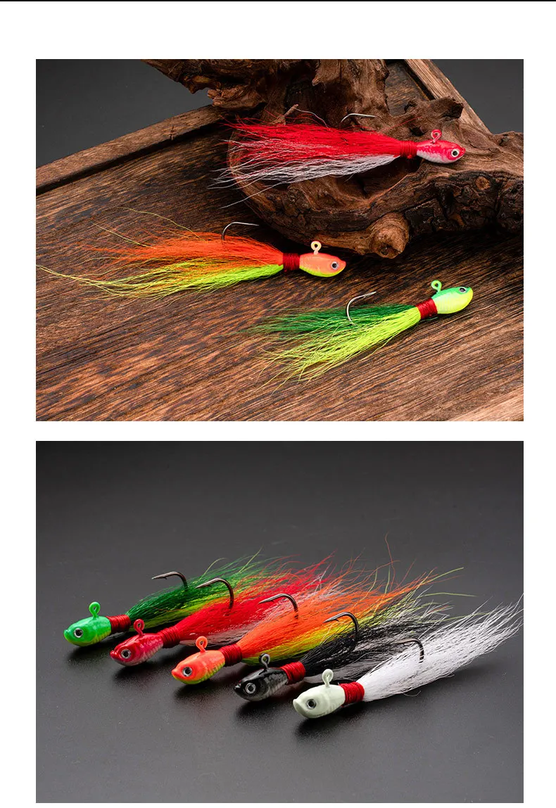 Señiva de pesca colorida con plumas vibrantes para una captura atractiva