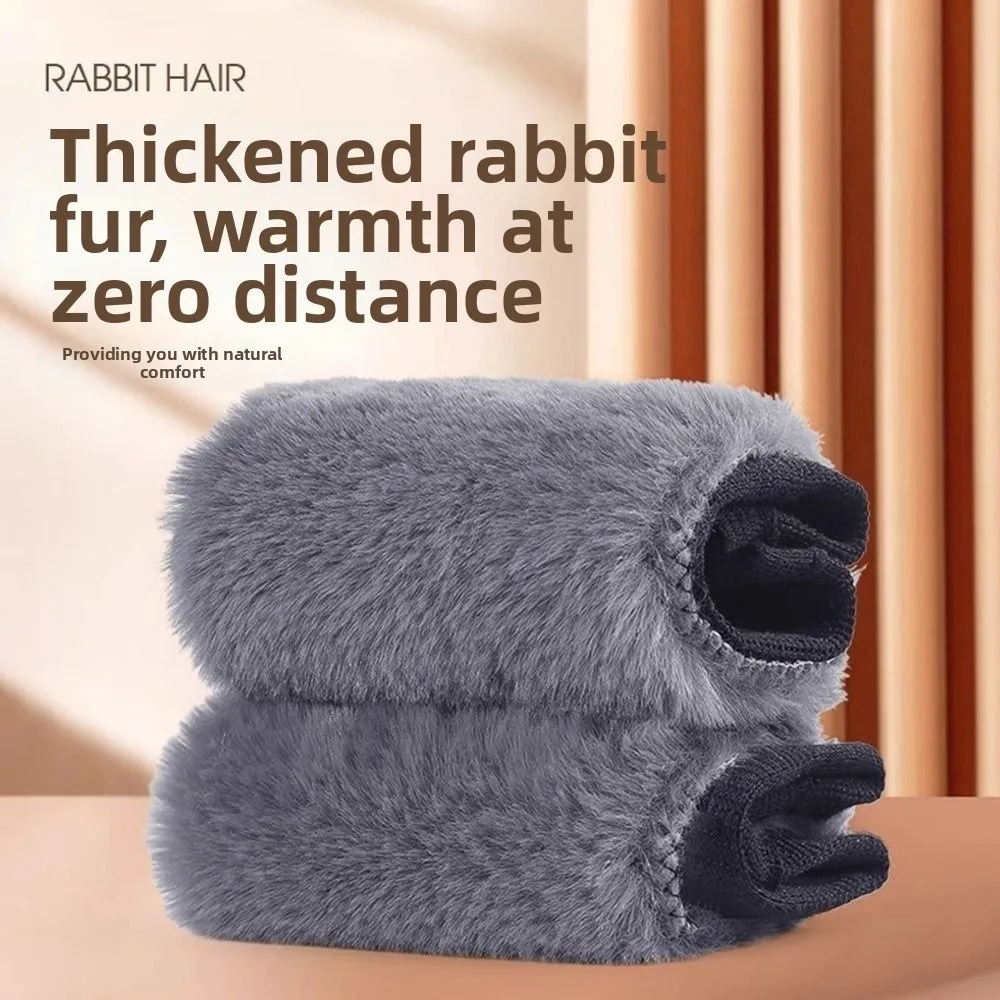 1 par de rodilleras universales de piel gruesa, rodilleras cálidas antifrío, rodilleras térmicas de almacenamiento de calor para deportes - imagen 4