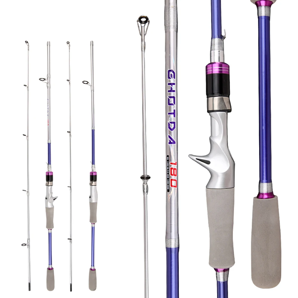 1.65/1.8M Ultralichte Hengel Koolstofvezel Spinnen/Gieten Lokken Paalaas Met 3-20G Superzachte Snelle Forelhengels