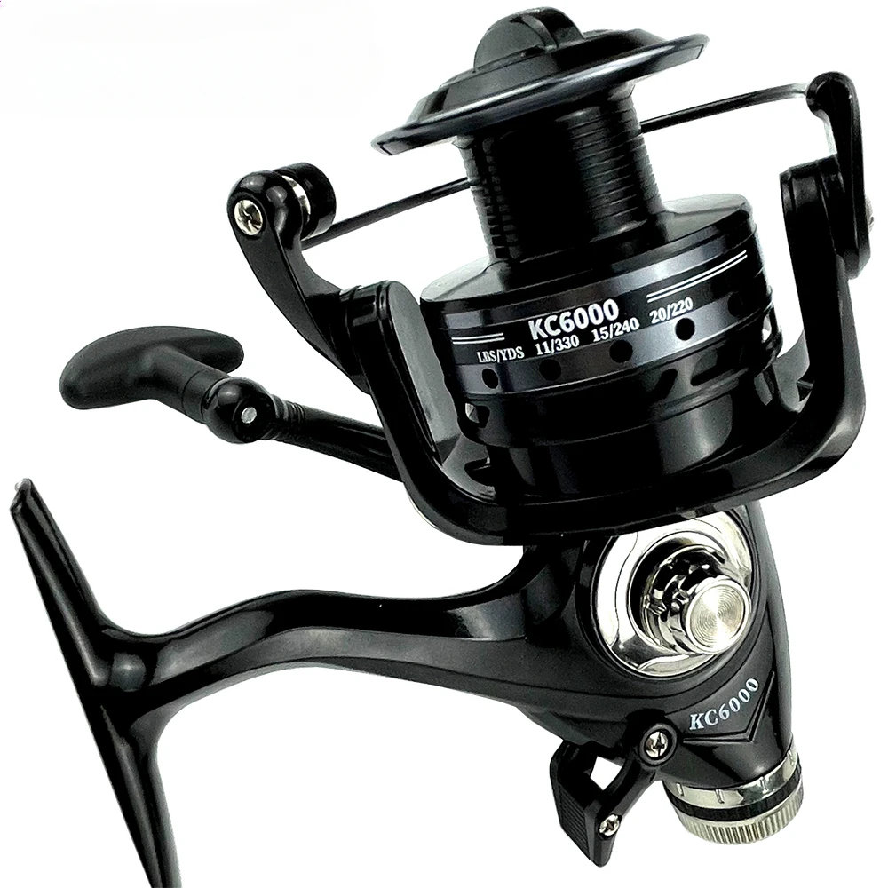 Carrete de pesca giratorio de doble freno, rueda de fundición suave, 5,2: 1, Serie 3000-6000. 13 + 1BB - imagen 4