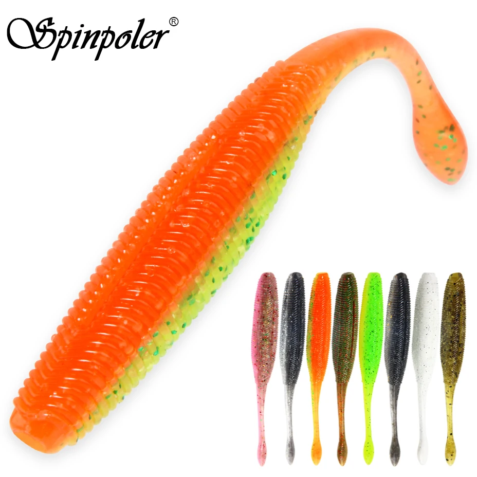 Spinpoler Stick gusano Softbait señuelo de pesca cola recta salada 75mm 90mm 110mm natación perfecta plásticos sueño Shot suave 10 Uds - imagen 3