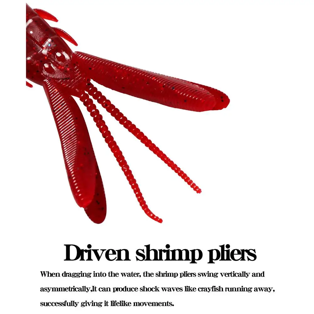 Señuelo de pesca en forma de Camarón, 6 piezas, 90mm/7,2g, cebo Artificial suave, accesorios de equipo de pesca - imagen 3