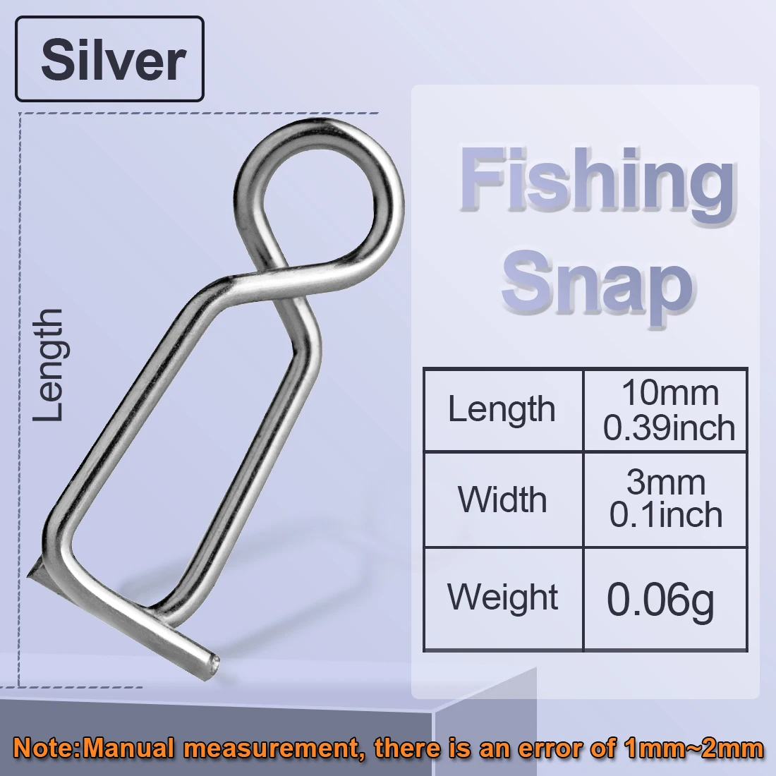 FishTrip Paquete de 100 clips a presión de calamar Pearl Tataki Squid Jig Resiste a la corrosión - imagen 2