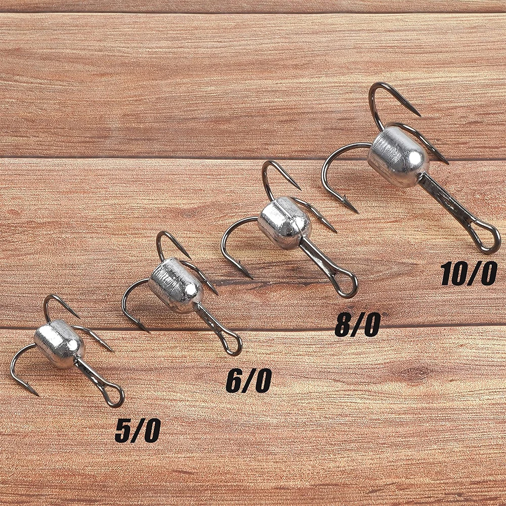 Anzuelos triples ponderados – Fuertes para atún, trucha y salmón - imagen 3
