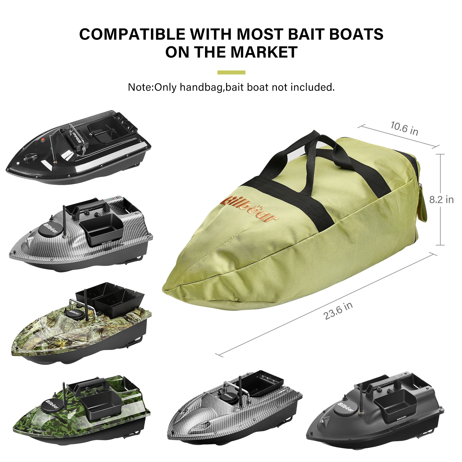 Bolso de mano con Control remoto para pesca de carpa, bolsa de transporte para barco de cebo, inalámbrico, juego de manos