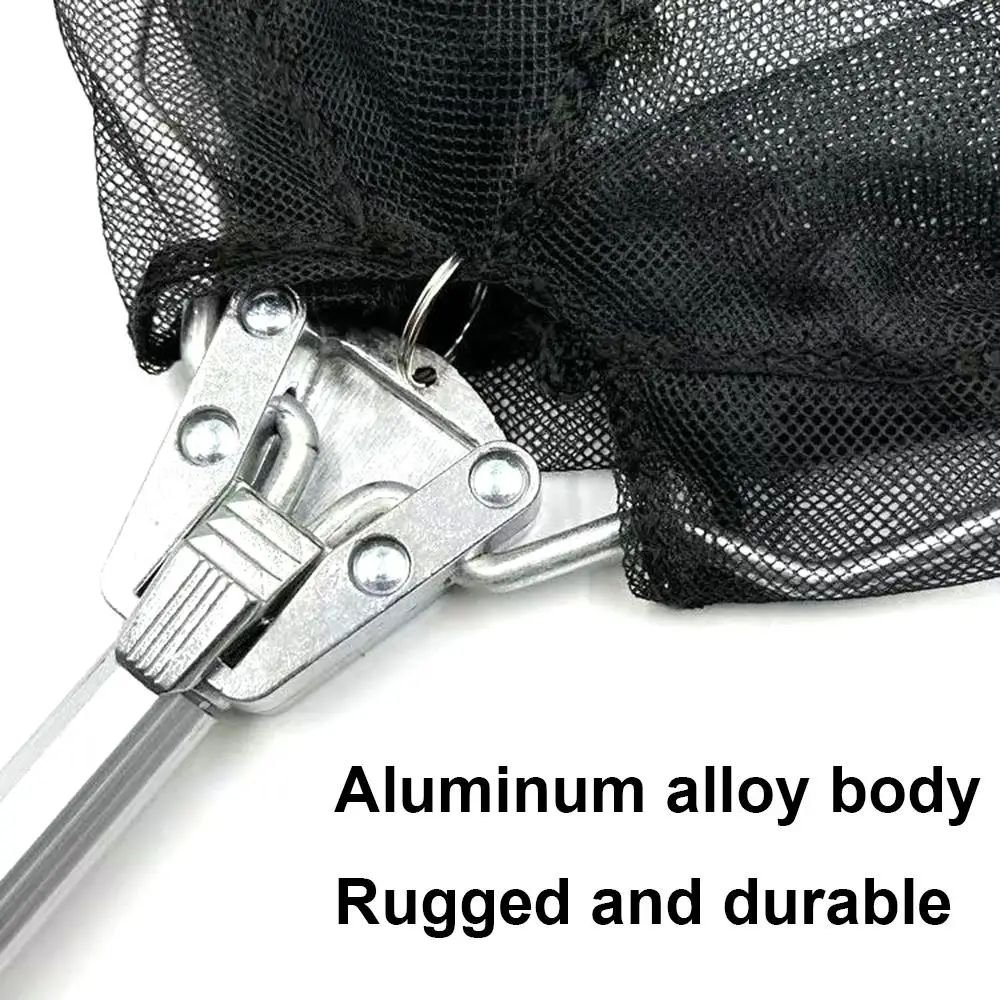 Mini red de pesca de 50cm, red de pesca de aterrizaje plegable ligera, malla segura para captura de peces, aparejos de pesca de red portátiles - imagen 5