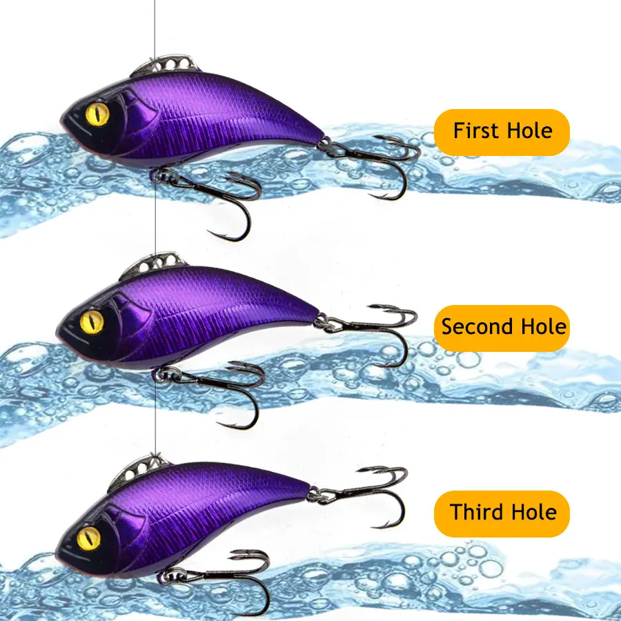 JYJ-aparejos de pesca de lubina, 6cm, 12g, vibración continua, hundimiento profundo duro, VIB, isca leurre - imagen 3