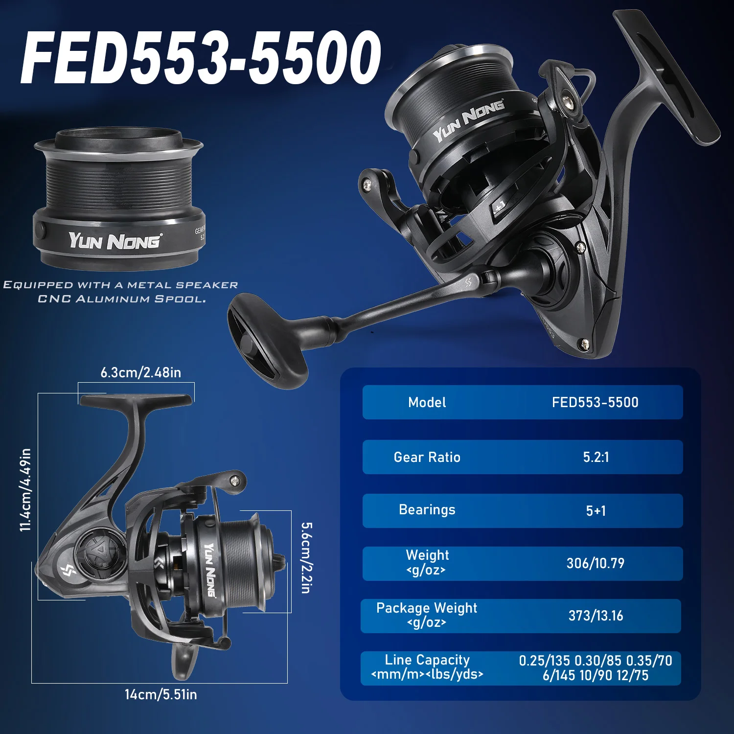Sougayilang 5500 Carrete de Pesca 5.2:1 – 30 kg arrastre para mar y río - imagen 4