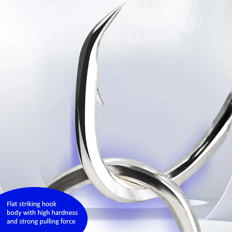 ZYZ-anzuelo circular de pesca de mar, 6 ~ 10 unids/bolsa, anzuelos de aguas profundas de acero rico en carbono, anzuelos de pesca para barcos, aparejos de anzuelos de atún - imagen 5