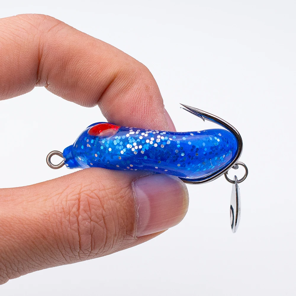 OBSESSION-señuelo de rana de silicona suave, 1 unidad, 11g, 5cm, con cucharas giratorias, pesca artificial, cebo de rana suave - imagen 3