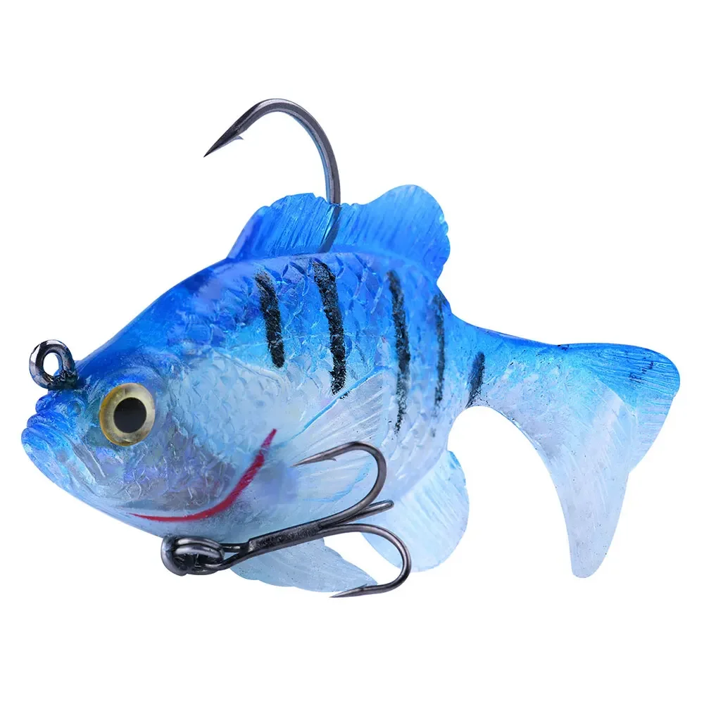 Goture-señuelo de pesca de silicona suave, cabeza de plantilla, Swimbait, 8,3 cm, 20,5g, apariencia de Bluegill, Wobblers de pesca, lote de 5 unidades - imagen 5