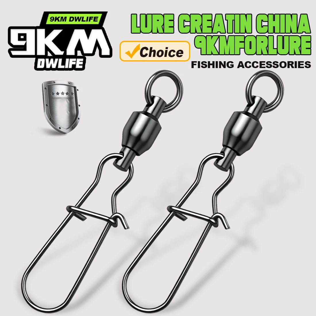 9KM Giratorio acero inoxidable Duo Lock Snap