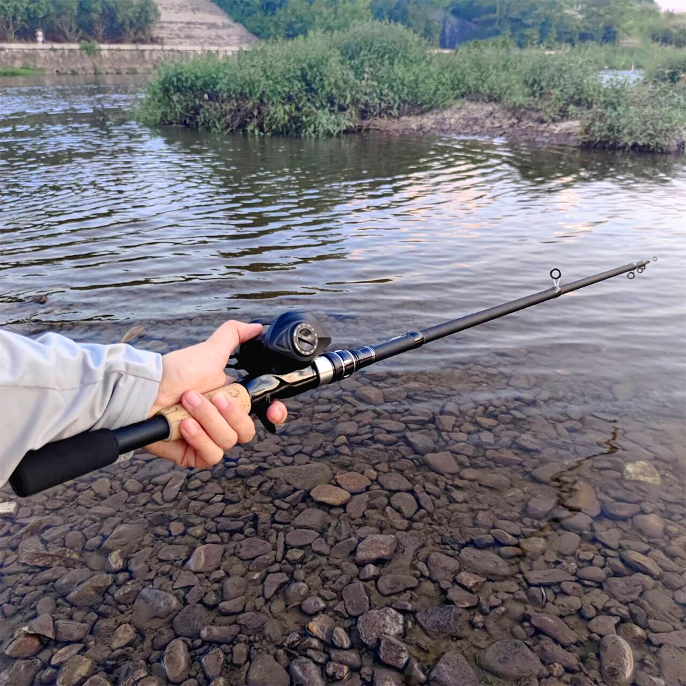 GHOTDA Short Jig Fishing Rod and Reel Combo 1.8m 2.4m Carbon Fiber Fishing Pole and 18+1 BB 7.2:1 Gear Ratio Casting Reel Pesca - imagen 5