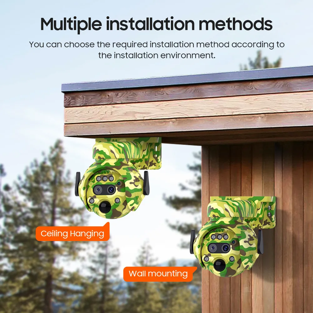 Cámara solar 4G Animal Camouflage – Vigilancia exterior 355° con zoom 14X - imagen 5