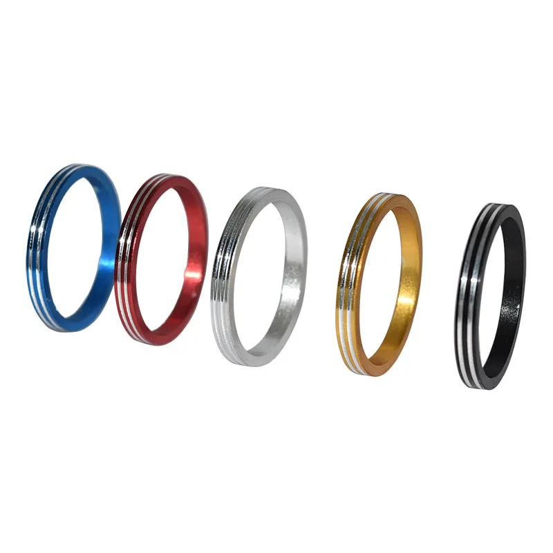 5 unids/lote anillo decorativo anillo embellecedor caña de pescar parte de aluminio componentes de reparación anillo de retención de bobinado caña de pescar DIY - imagen 2