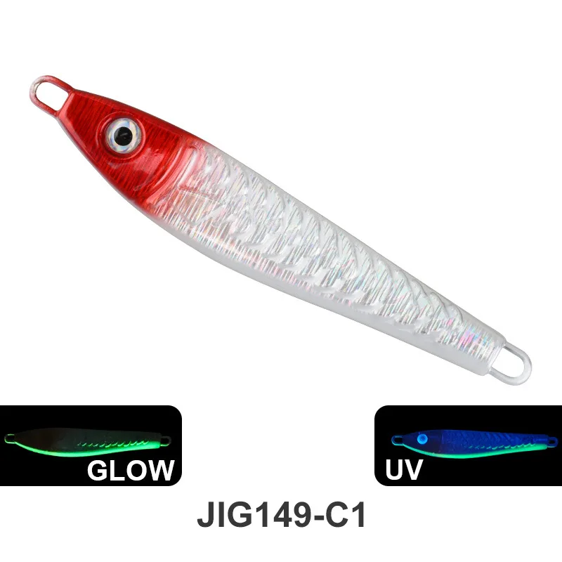Señuelo Metal Jig J149 con Brillo UV – Hundimiento rápido para lubina - imagen 5