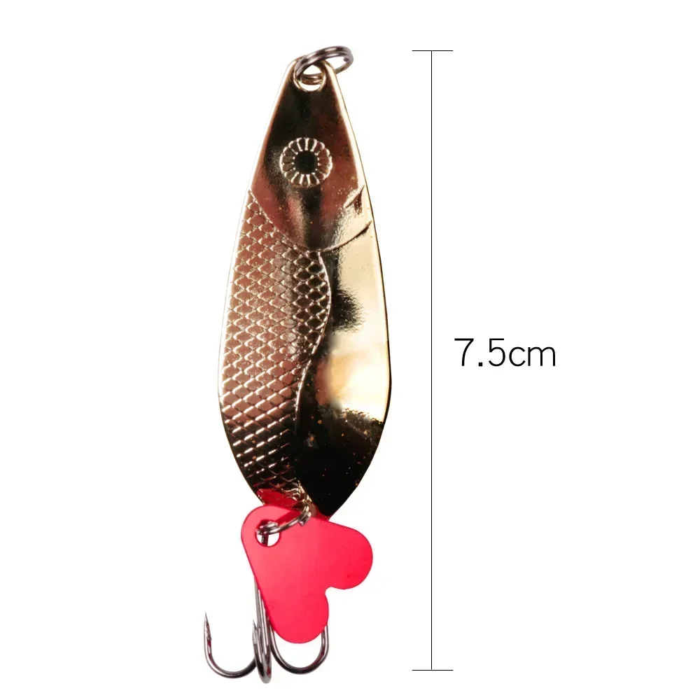 Señuelo de pesca con cuchara giratoria de Metal, cebos duros con lentejuelas, ruido, Paillette, cebo Artificial, anzuelo triple, Swimbait, pesca de carpa - imagen 3