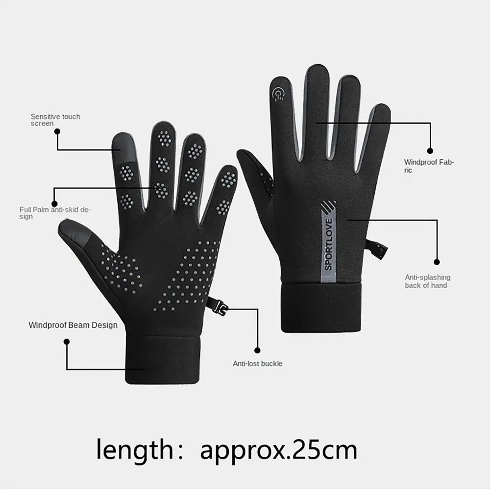 Guantes térmicos de lana para invierno, guantes de esquí gruesos a prueba de viento, resistentes al frío, guantes cálidos para pantalla táctil para invierno para mujer y hombre - imagen 5
