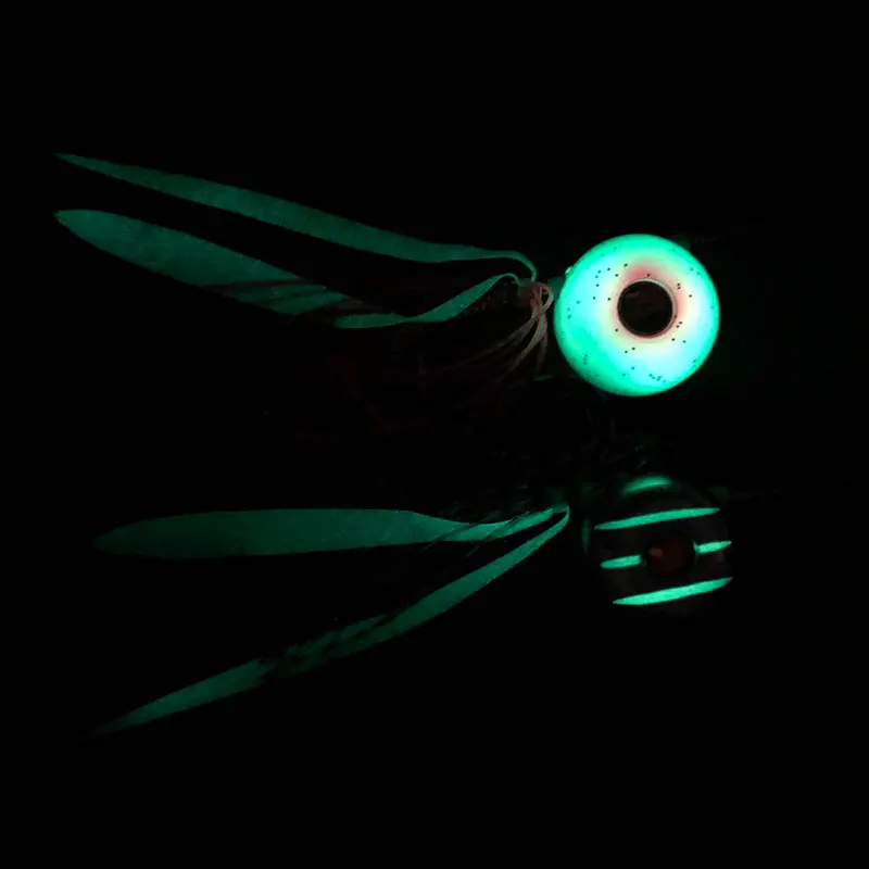 Lurekiller-Jig Slider Tai de goma Kabura, 45, 60, 80, 100, 120, 150, 180g, cabeza de plantilla luminosa con falda, señuelo de pesca de Metal - imagen 4