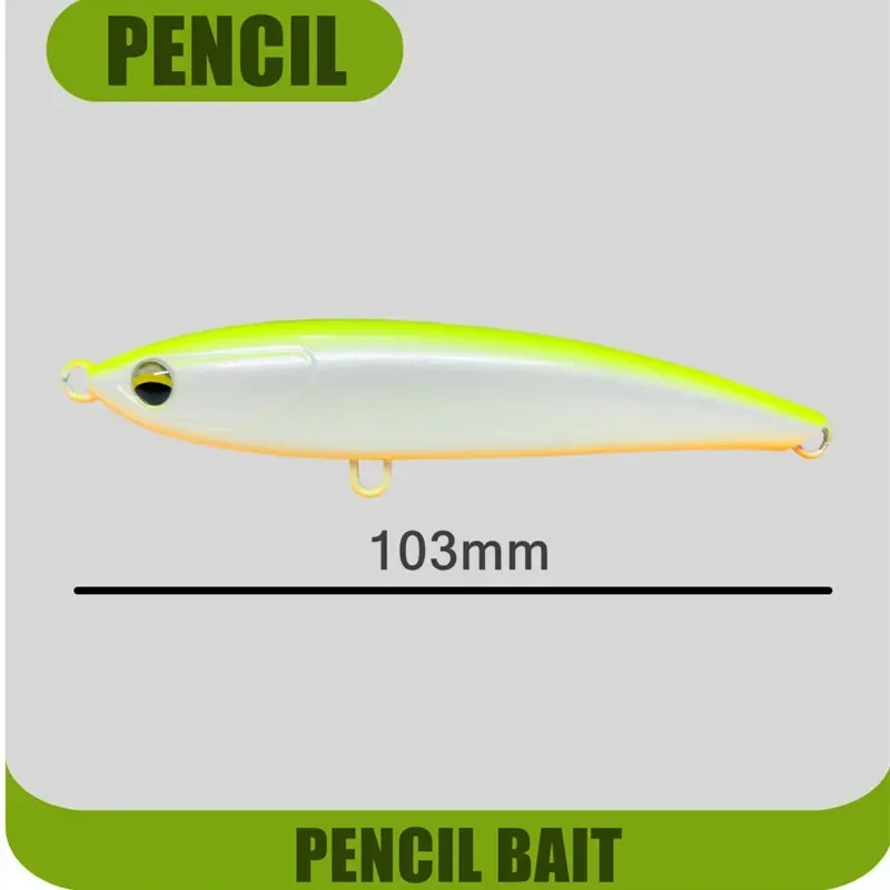 GREENSPIDER 103mm 30g Señuelos de pesca con lápiz que se hunden Wobbler de fundición larga cebos duros artificiales agua salada señuelo de pesca de mar de invierno - imagen 3