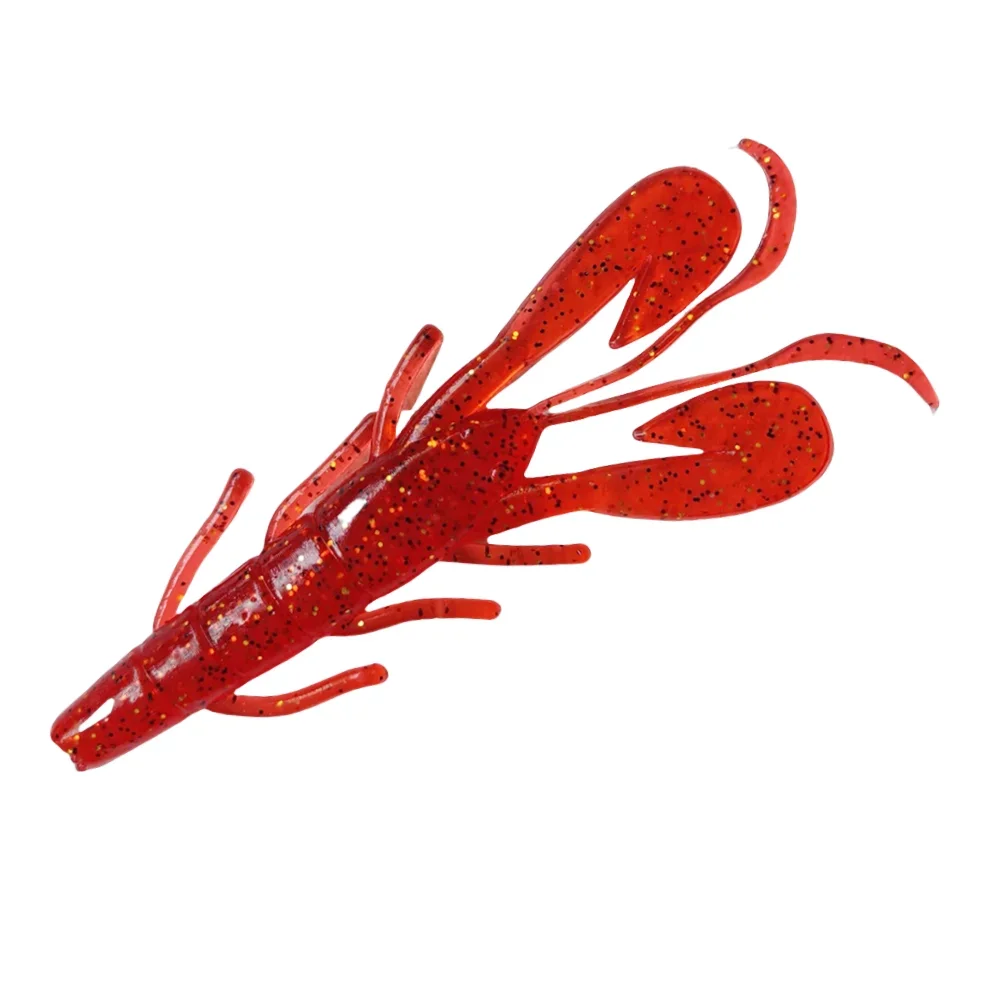 Señuelo blando de langosta de 6 piezas, cebo de silicona de 8,5 cm y 6g, multibarba señuelo de pesca de camarón, simulación Artificial, Swimbait - imagen 4
