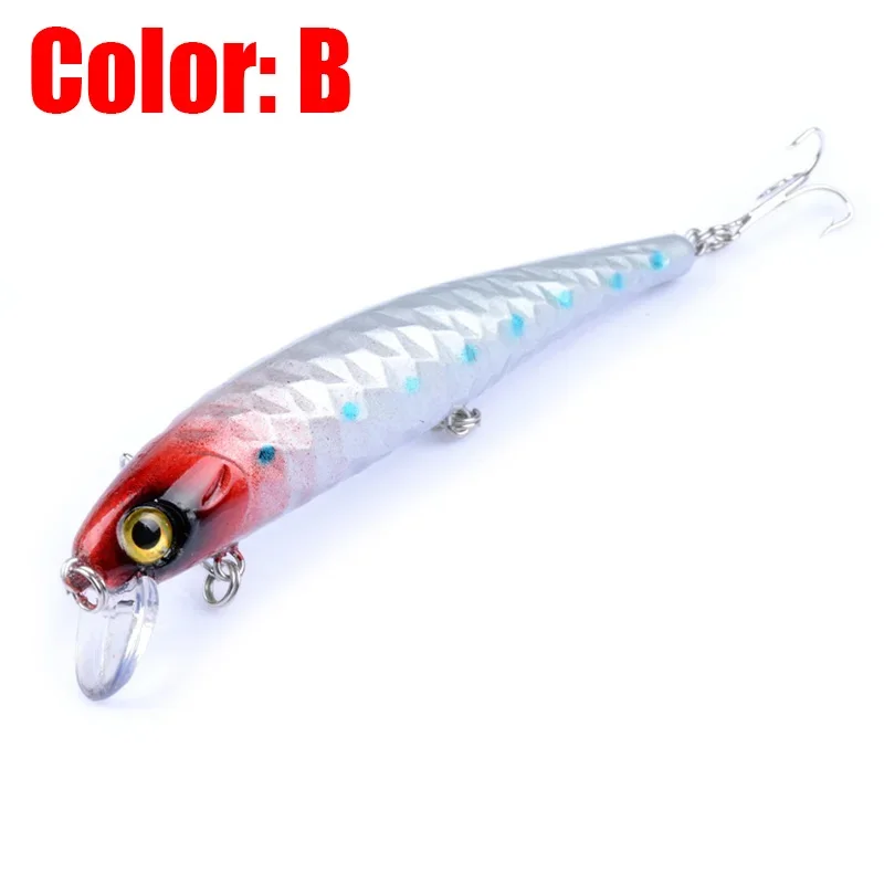 Señuelo de Pesca Minnow, 12cm, 14g, Wobblers flotantes, láser Artificial, cebo de plástico duro, Crankbait, aparejos de Pesca para lubina, 1 ud.