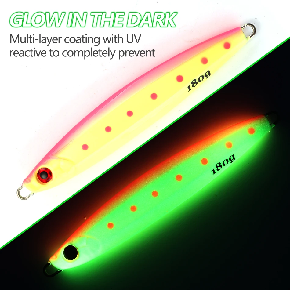 MOOKZZ-señuelo de pesca de mar con anzuelo, plantilla de paso lento, 100g, 150g, 180g, 200g, 220g - imagen 4