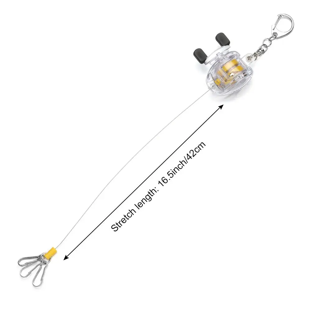 Llavero Retráctil con Forma de Carrete – Clip Cinturón para Pesca - imagen 3