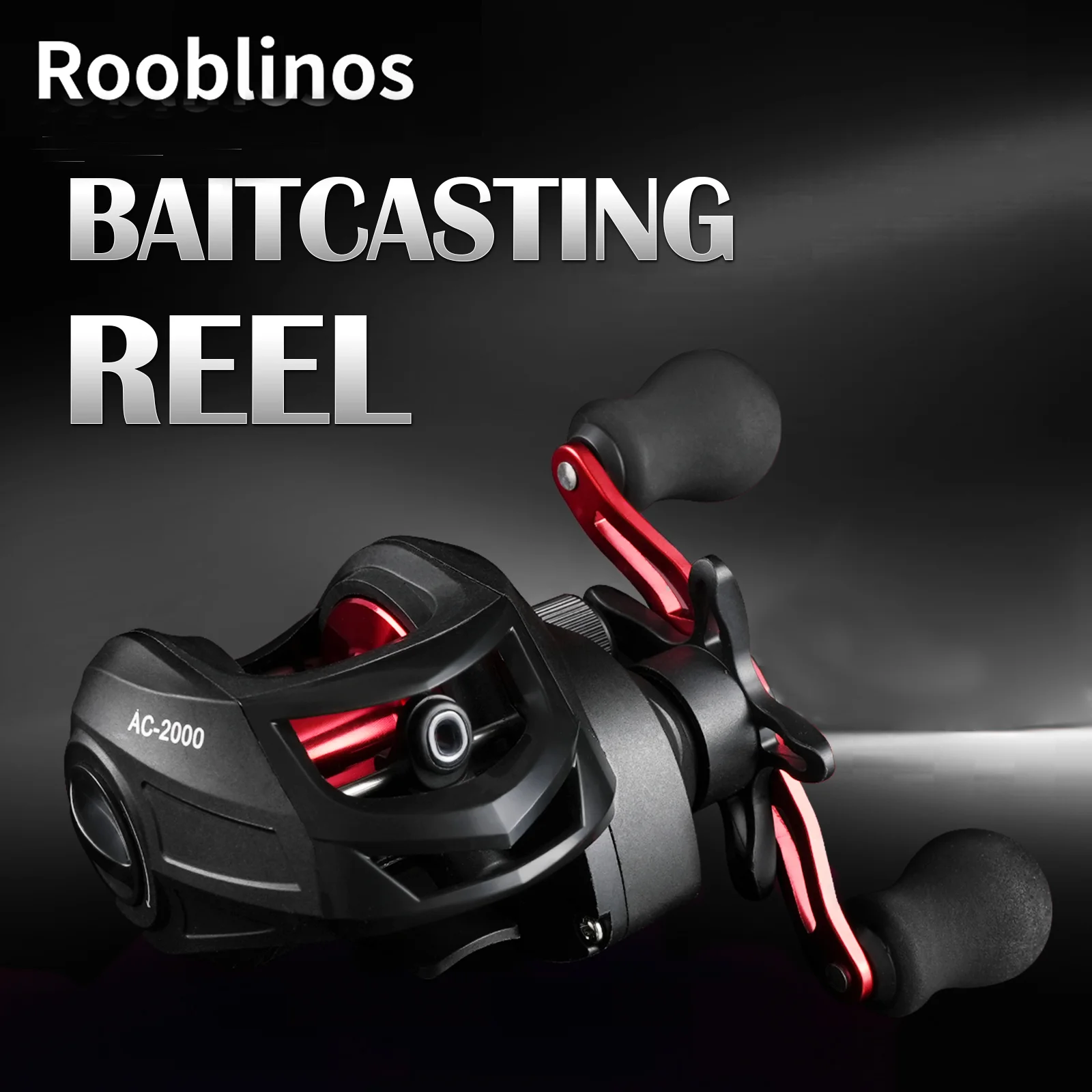Carrete de Baitcasting ROOBLINOS AC, relación de engranaje 7,2: 1, arrastre máximo, rueda de 10kg, carrete de Metal, carrete de pesca para Pesca de carpa de agua dulce