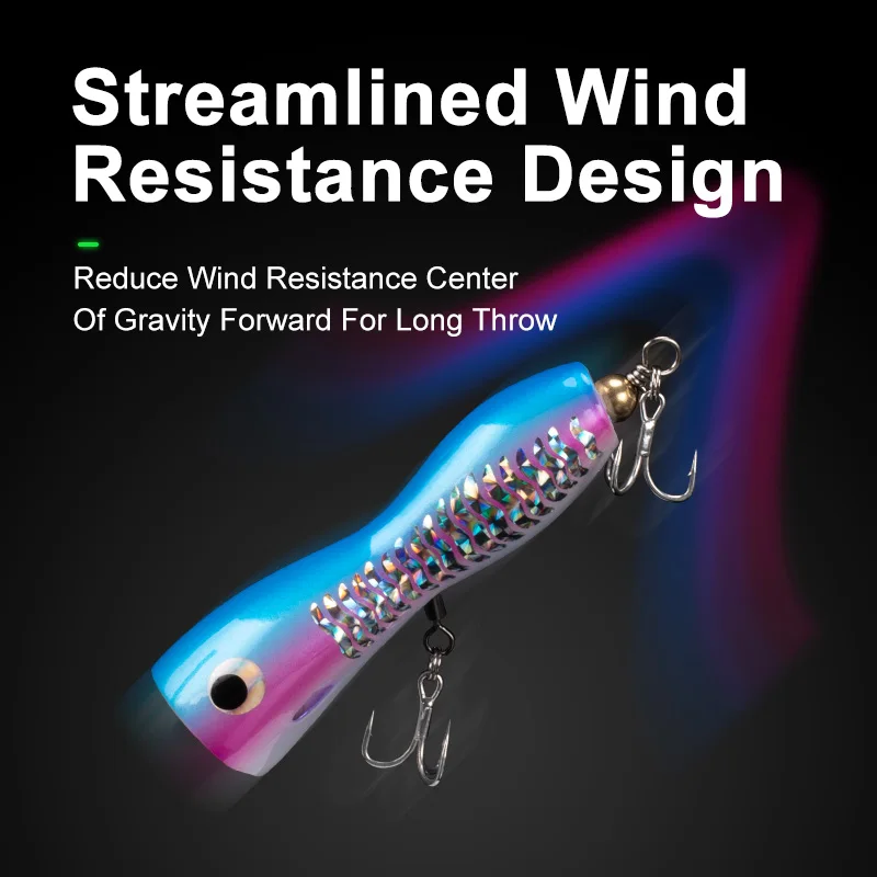 OBSESSION WD123 25g/11,5 cm 45g/14cm cebo de madera Popper Trolling Mini señuelo de pesca Popper de madera cebos artificiales de agua superior - imagen 5