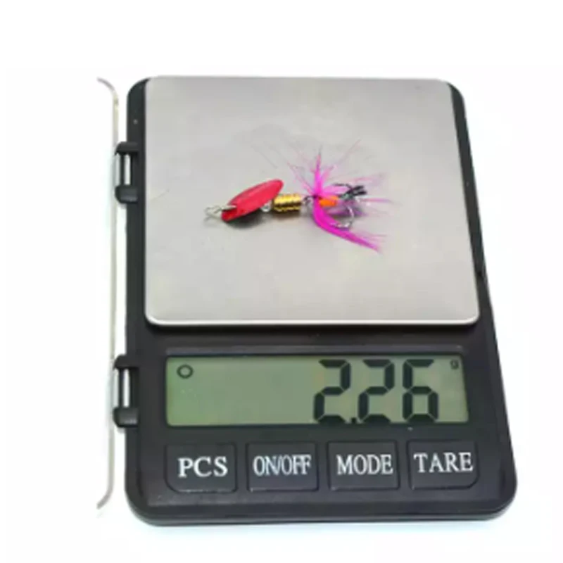 TAKEDO 4 unids/set 2,2G señuelo de pesca Spinner cuchara cebo Spinnerbait VMC anzuelos triples señuelo de pesca con mosca cebo de lubina señuelo de trucha HG16 - imagen 4