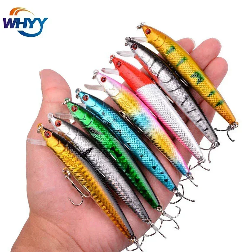 Juego de Señuelos de Pesca flotantes, 4/8 Uds., 8,5g, 9,5 cm, Wobblers oscilantes, Kits de cebo duro Artificial, aparejos de Pesca realistas - imagen 3