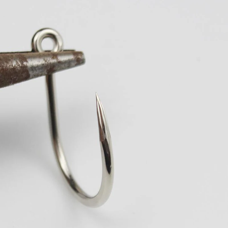 Anzuelo de villano duro extragrande, anzuelo de púas negras gigantes, chapado en estaño, aparejos de Pesca de agua salada, placa de hierro, 40 unidades por lote - imagen 3