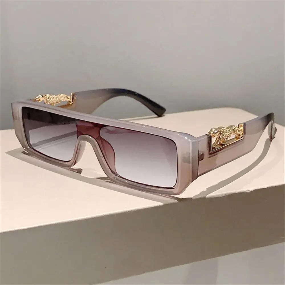 Gafas de sol rectangulares Vintage 2024, nuevas gafas de sol elegantes con gradiente de Color caramelo, gafas de sol de diseñador de marca de lujo a la moda - imagen 4