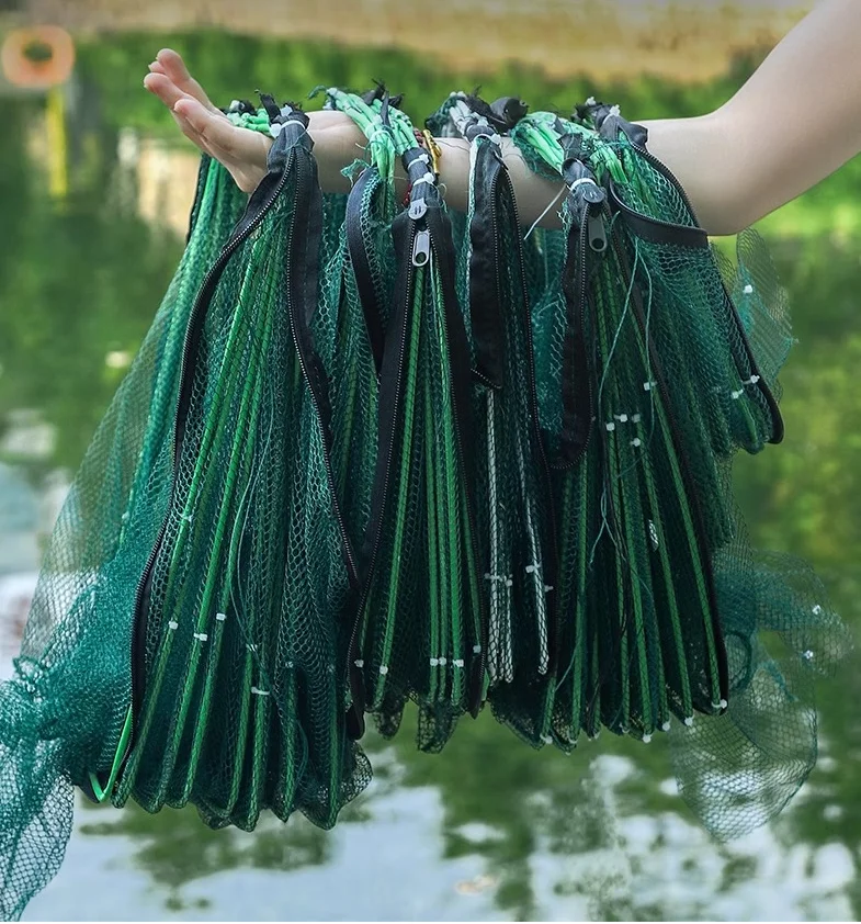 Jaula para peces molida, jaula para peces vivos, 24 agujeros, red plegable para atrapar peces/red de locha, jaula para cangrejos anticorrosión, jaula para camarones, red de pesca - imagen 3