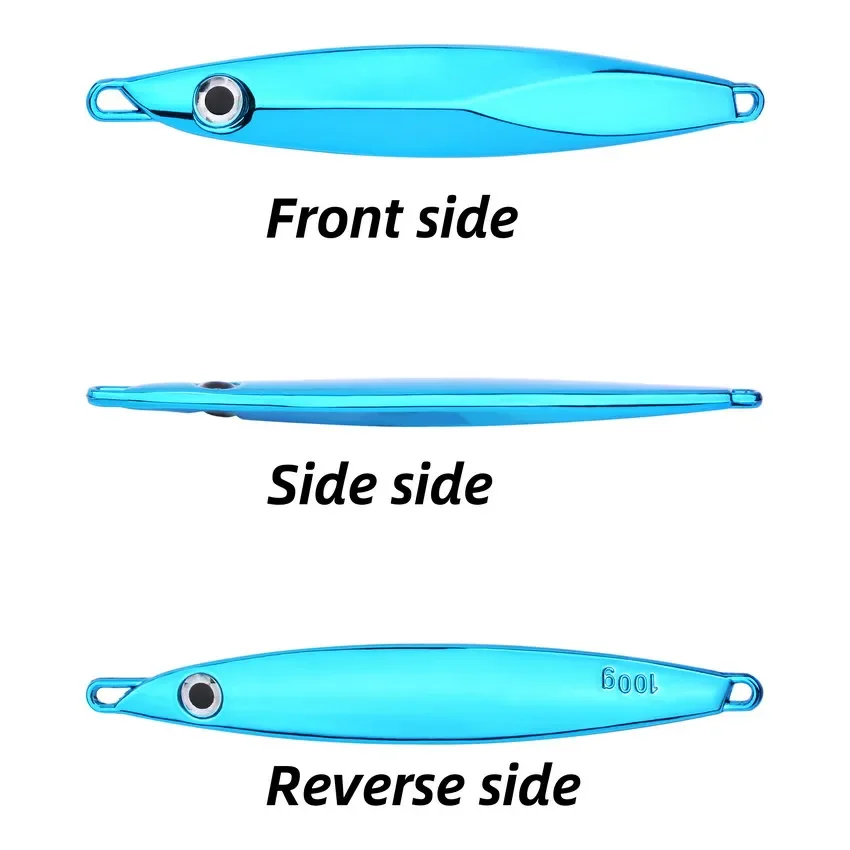 20 piezas Señuelos de Pesca de plantilla de Metal 30g 40g 60g Crankbait Jig cuchara Wobbler cebo Señuelos de Pesca de Mar Pesca plateado - imagen 2