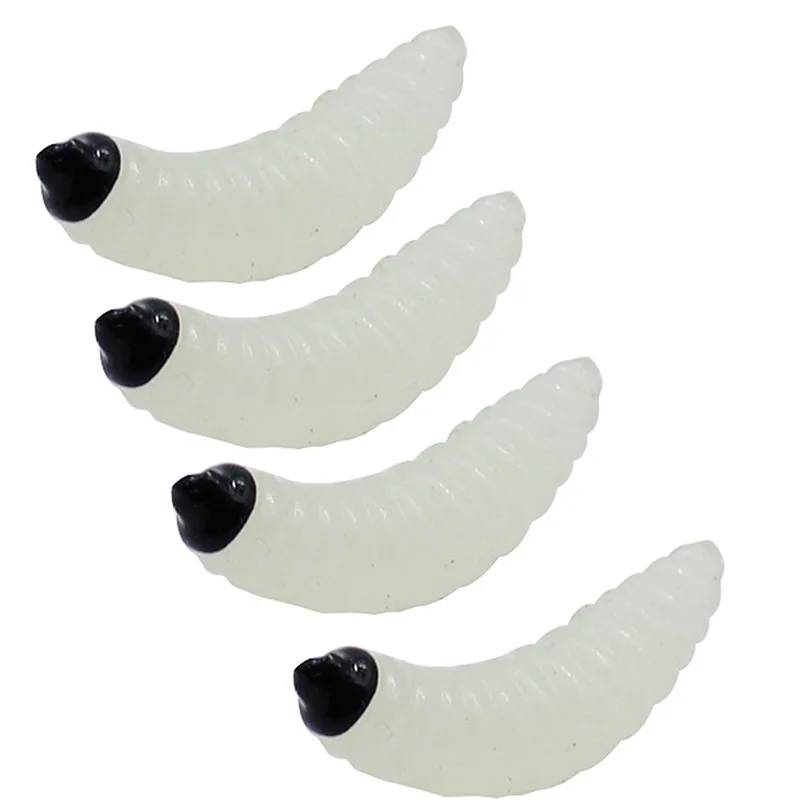 JYJ-señuelo de pesca de 50 piezas, 100 piezas, 2cm, 0,4g, mini gusanos blandos, cebo de trucha - imagen 5